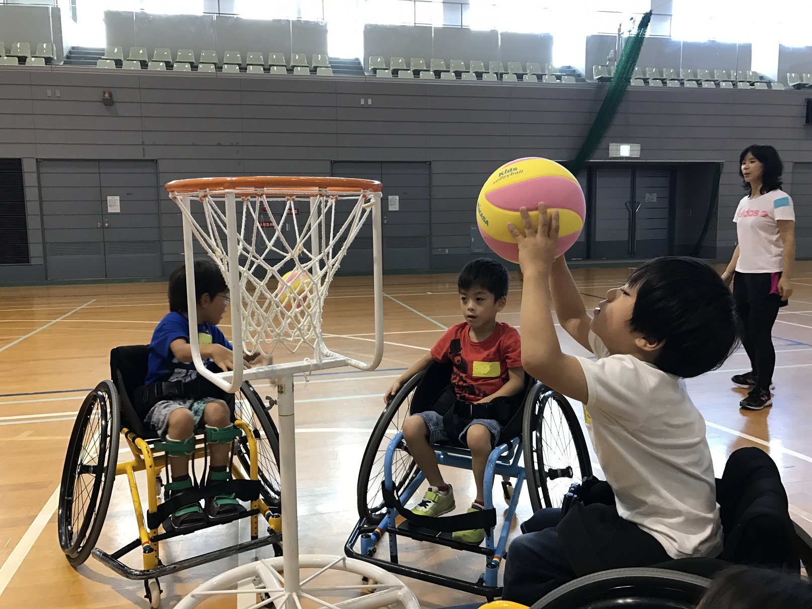 写真:車いす教室の様子